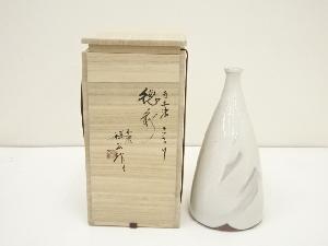 丹羽焼　杉原祥公造　白丹波ラッキョウ徳利（共箱）